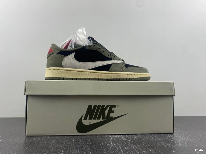 Bmlin OLIVE' AIR SCOTT 1 JORDAN OG LOW DM7866-002 TRAVIS SP 'BLACK X 0717